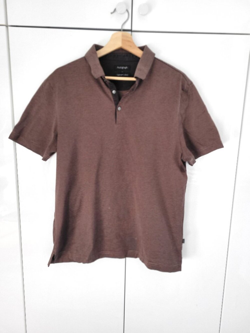 Marks & Spencer Autograph 100% Supima Cotton Polo Shirt Brown Size L